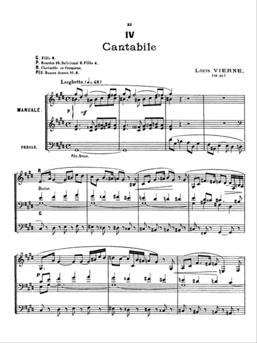 Vierne: Symphony No. 2, Op. 20 Organ scores gallery preview page 1