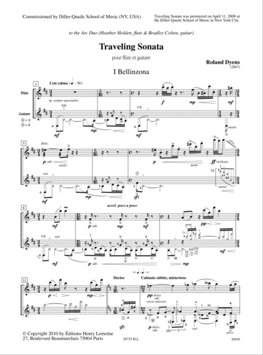 Traveling sonata Flute scores gallery preview page 2