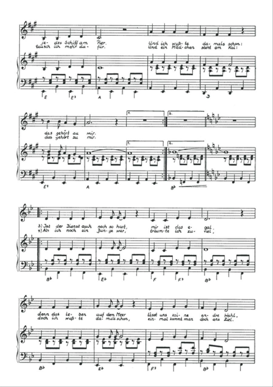 Als ich noch ein Junge war Piano, Vocal scores gallery preview page 4