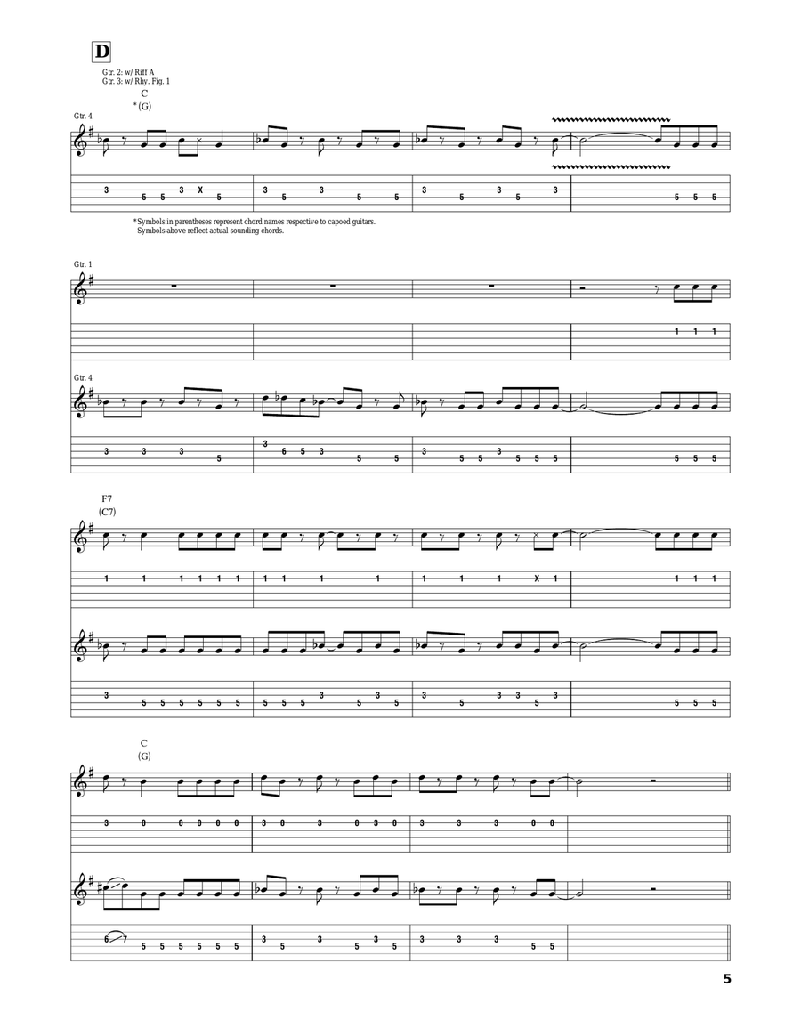 Bossa Nova Baby Acoustic Guitar scores gallery preview page 5