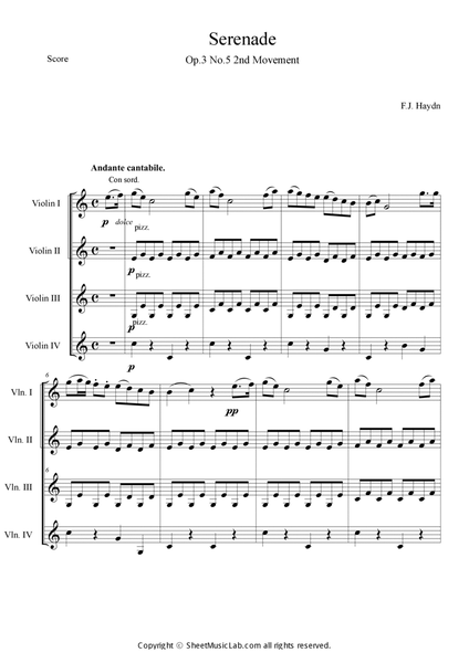 Serenade for Strings Op. 3 No. 5: 2nd Movement image number null