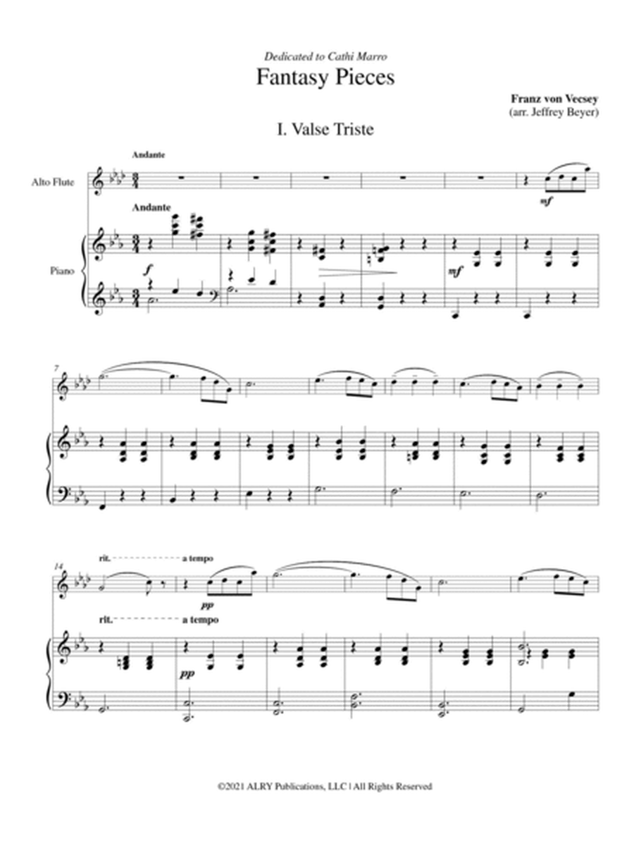 Fantasy Pieces for Alto Flute and Piano