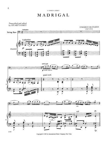 Madrigal In A Minor (Solo And Orchestral Tuning)