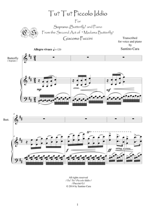 Book cover for Puccini-M.Butterfly (Act2-part II) Tu? Tu? Piccolo Iddio -Soprano and piano