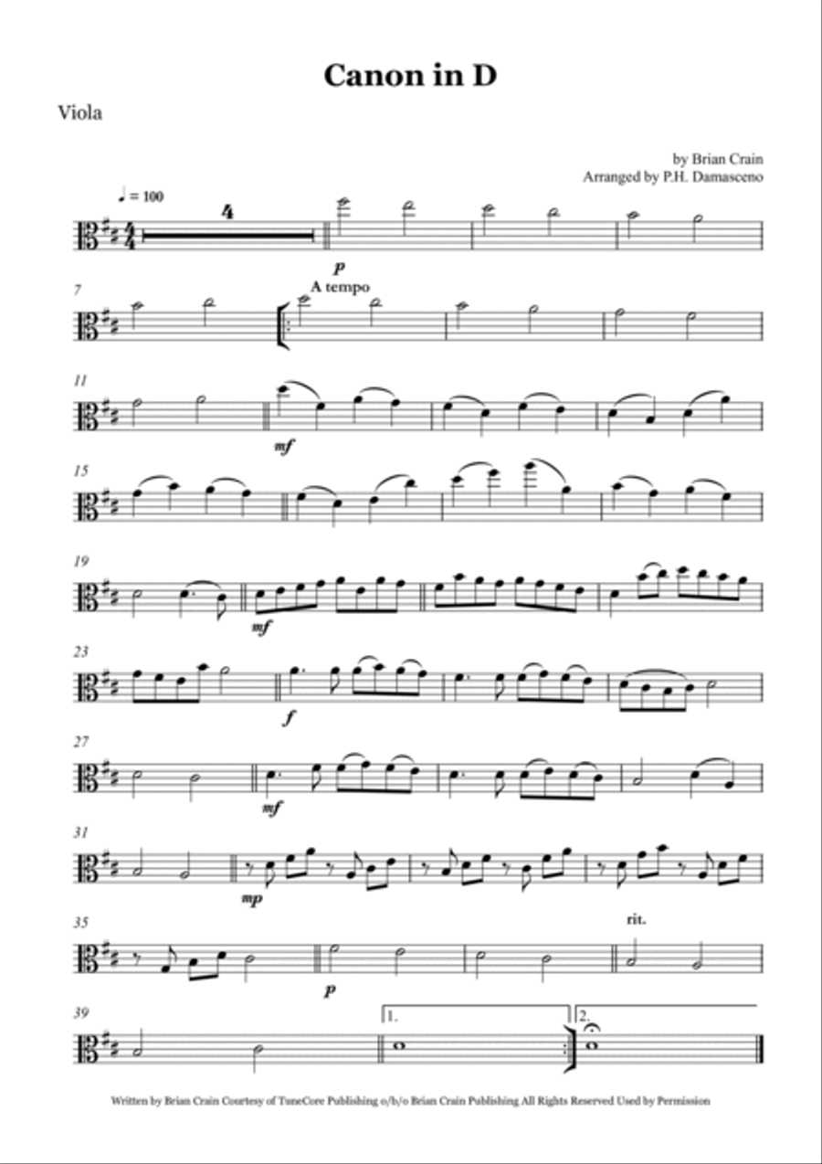 Canon In D String Trio scores gallery preview page 2