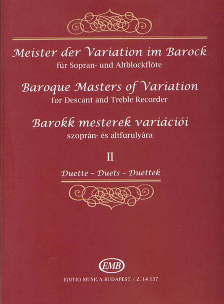 Meister der Variation im Barock für Sopran- und Al