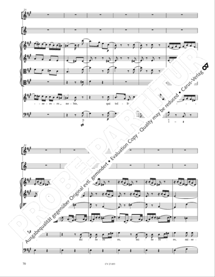 Creation Mass in A-major after Joseph Haydn (Schopfungsmesse in A nach Joseph Haydn) 4-Part scores gallery preview page 71