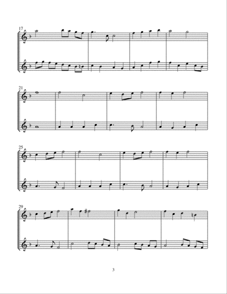 Intermediate Christmas Flute Duets Flute Duet scores gallery preview page 4