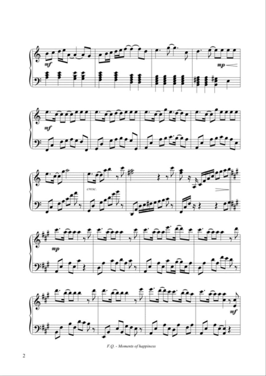 Moments of happiness Moments of happiness Piano Solo scores gallery preview page 3