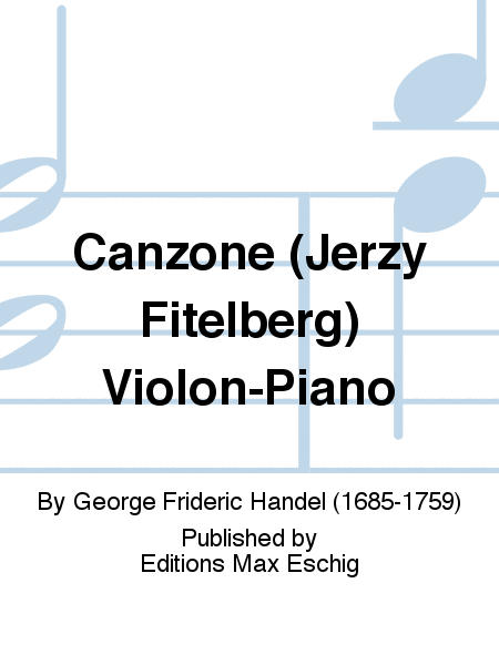 Canzone (Jerzy Fitelberg) Violon-Piano