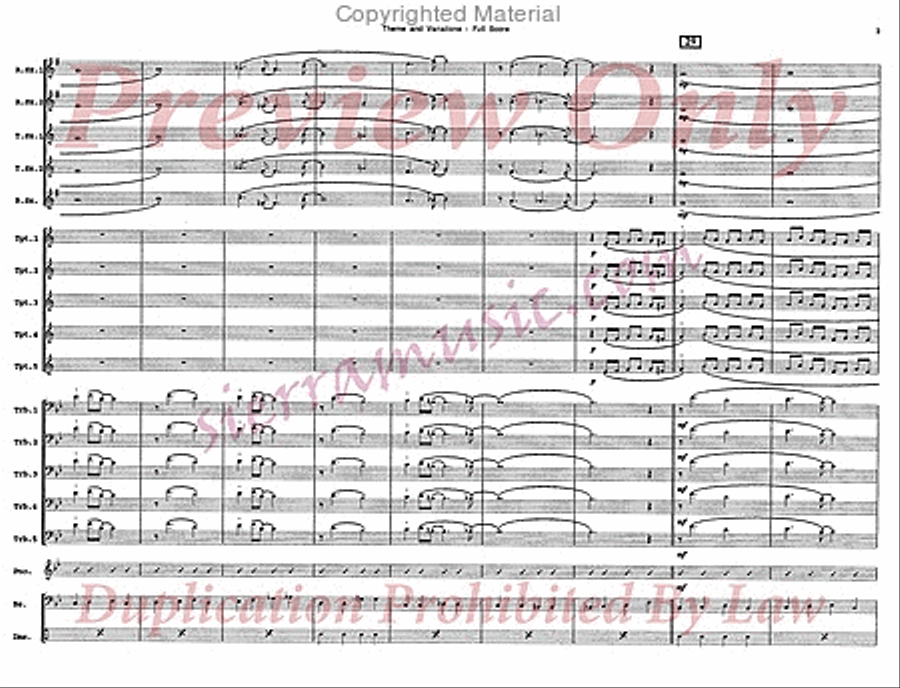 Theme And Variations Jazz Ensemble scores gallery preview page 4