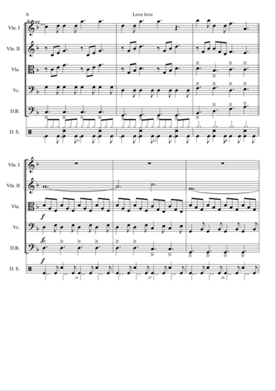 Love Love String Quintet scores gallery preview page 6