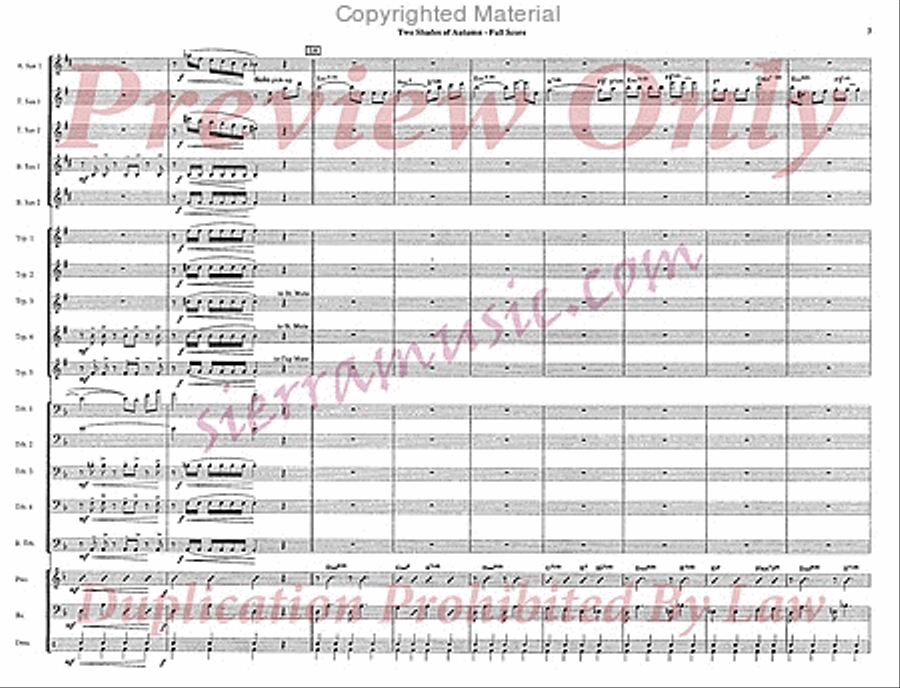 Two Shades Of Autumn Jazz Ensemble scores gallery preview page 4
