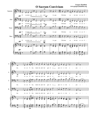 O Sacrum Convivium for SATB choir