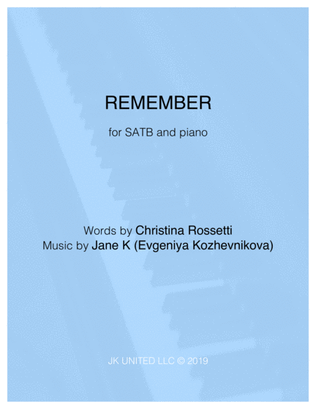Remember (SATB and piano)