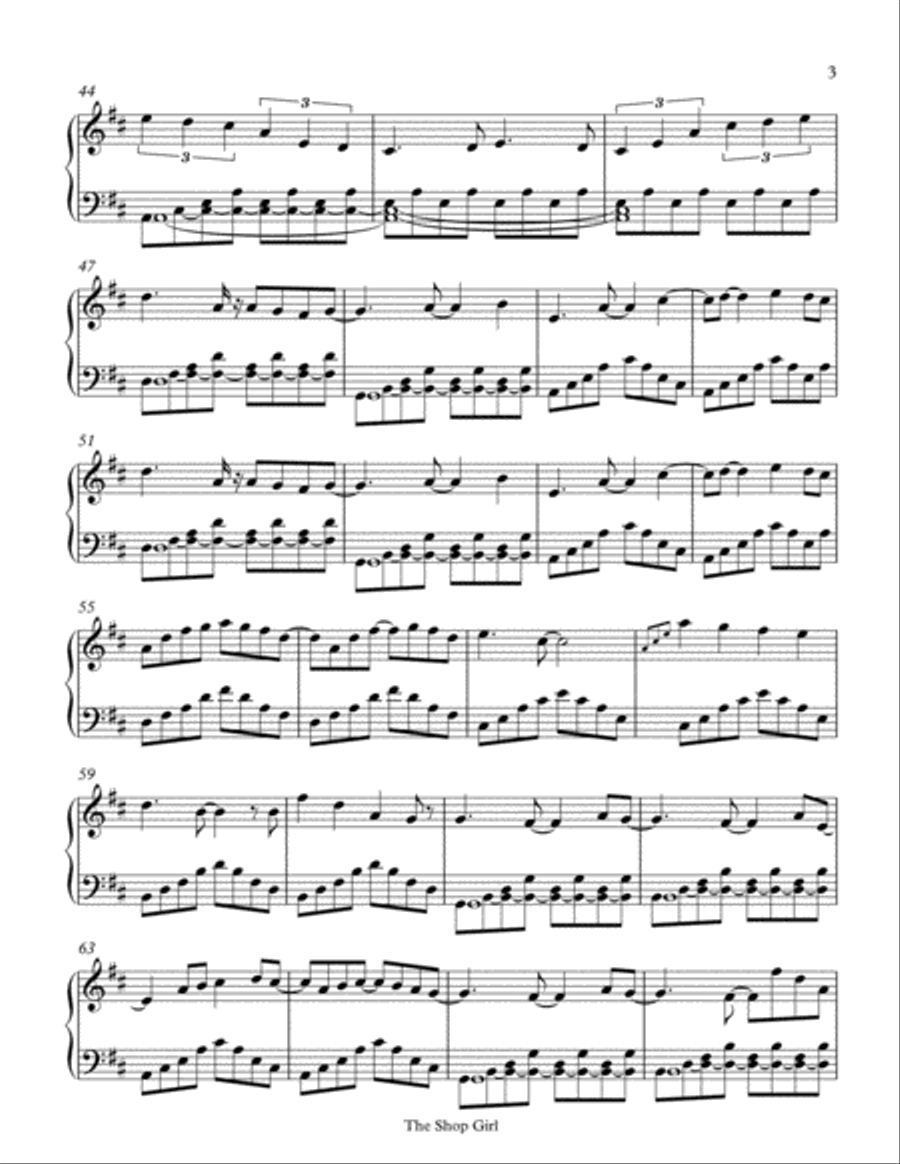 The Shop Girl The Shop Girl Piano Solo scores gallery preview page 3