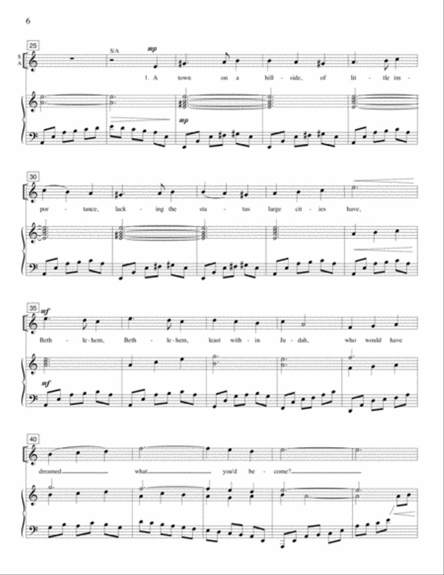 Strange Places (Christmas Pageant) 4-Part scores gallery preview page 3