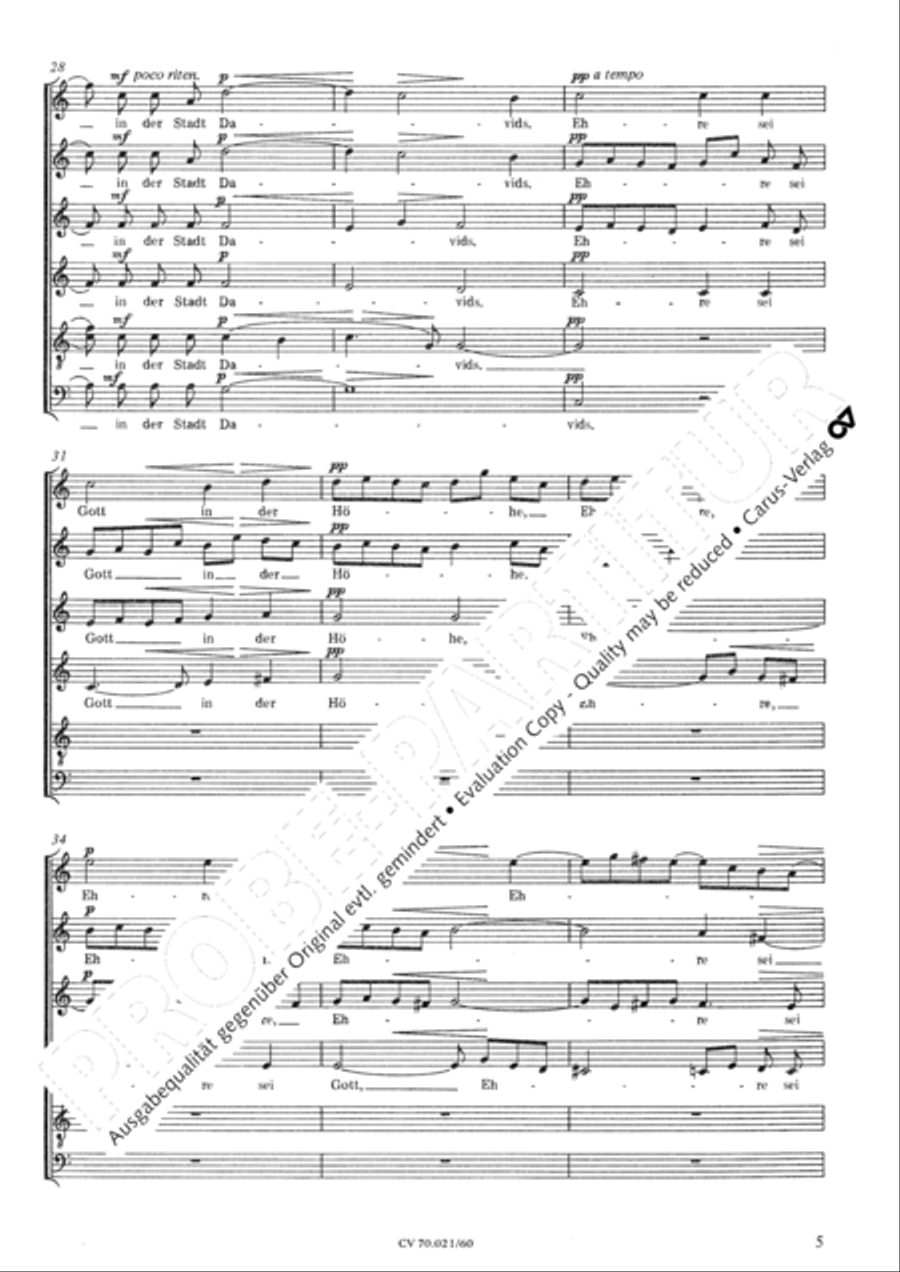 Be not afraid (Furchtet euch nicht) SSAATB scores gallery preview page 6