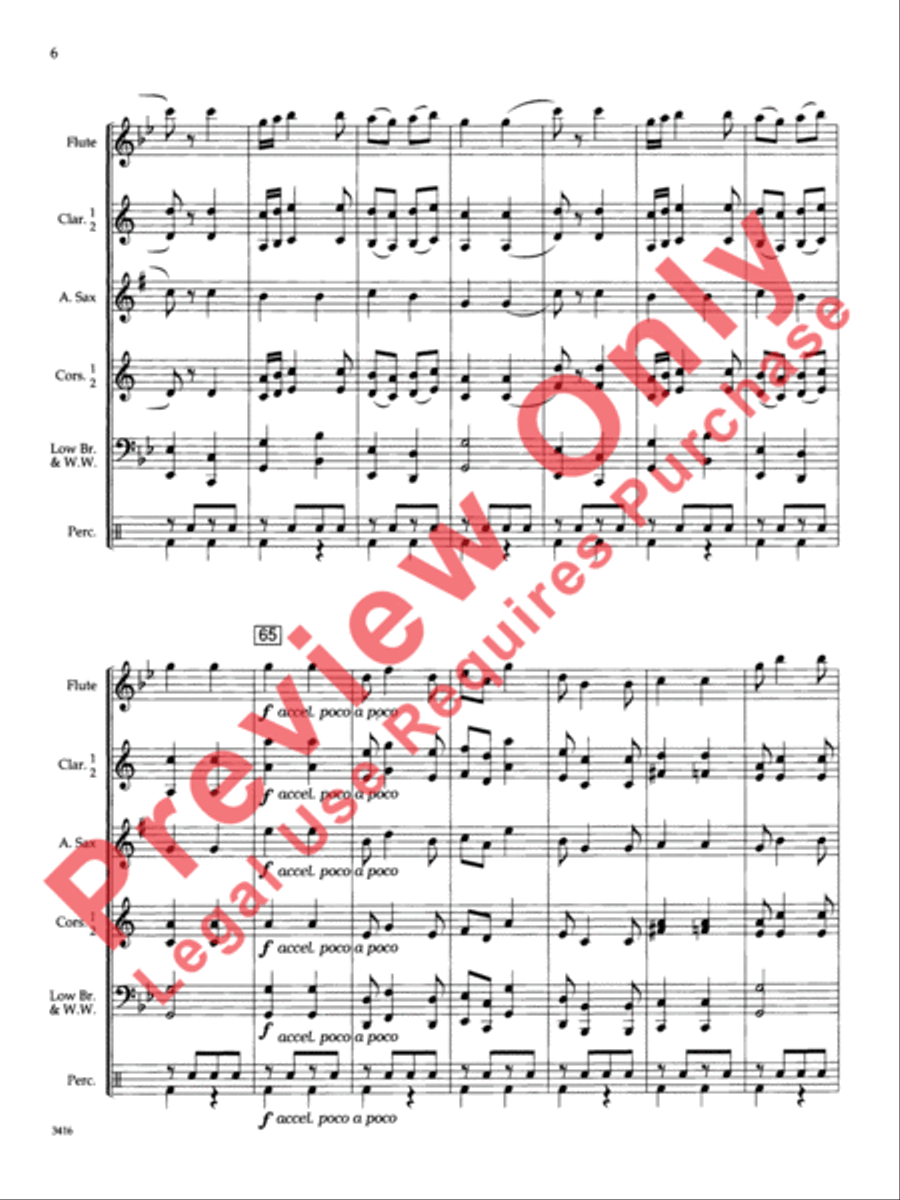 Russian Sailors' Dance Concert Band scores gallery preview page 7