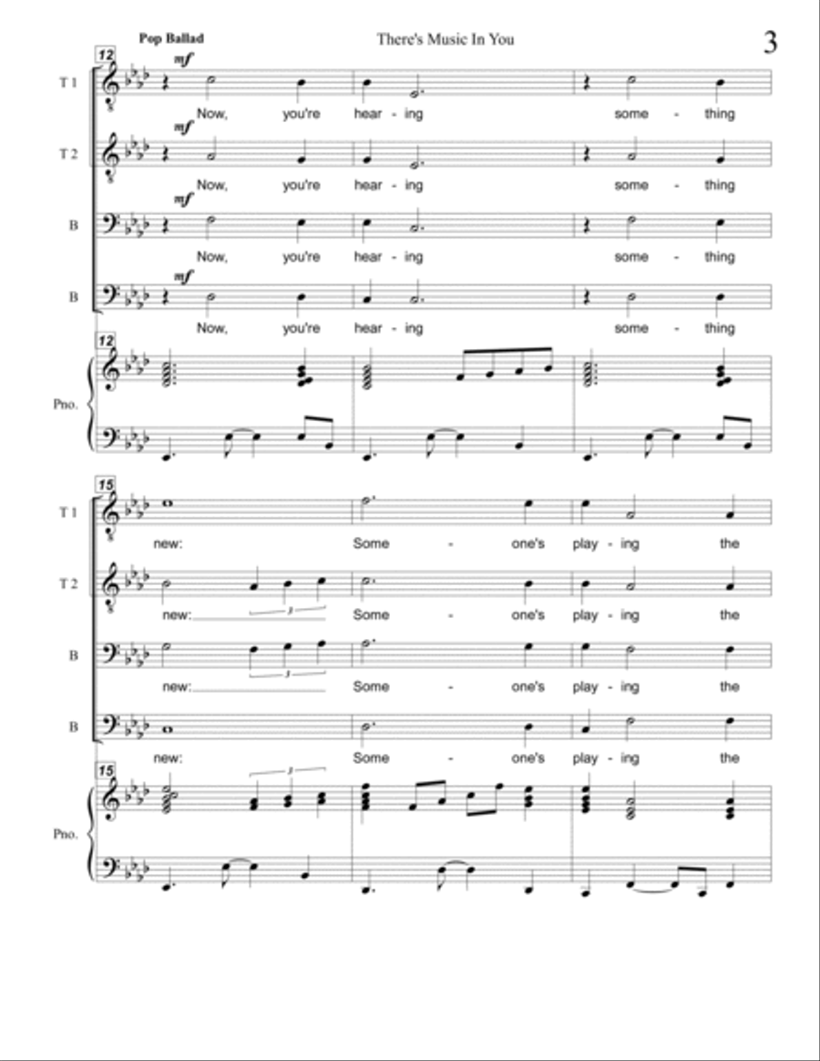 There's Music In You TTBB scores gallery preview page 3