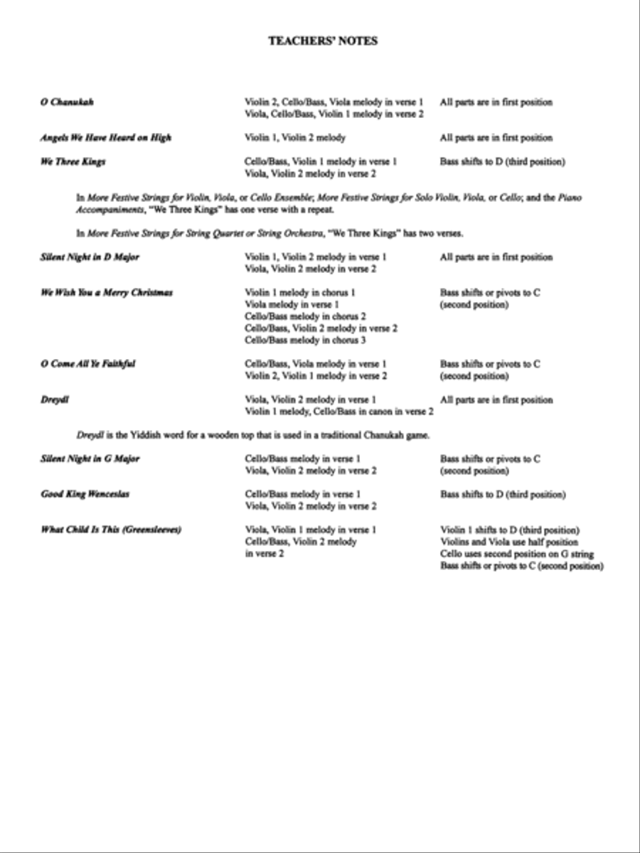 More Festive Strings for String Quartet or String Orchestra String Quartet scores gallery preview page 4