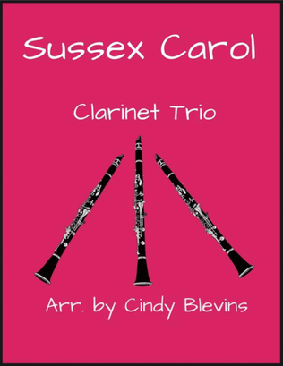 Book cover for Sussex Carol, for Clarinet Trio