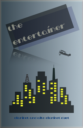 Book cover for The Entertainer by Scott Joplin, Clarinet and Alto Clarinet Duet