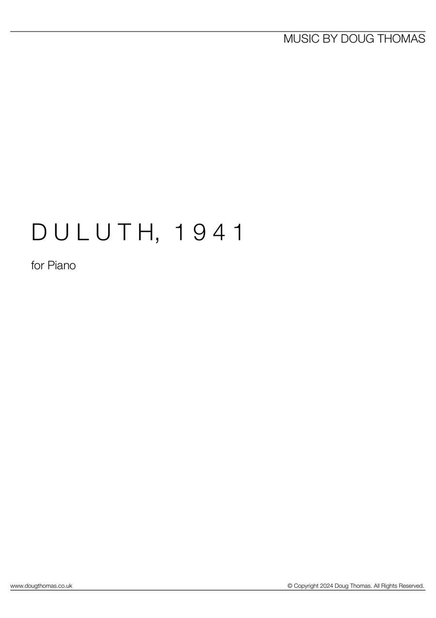 Duluth, 1941 Duluth, 1941 Piano Solo scores gallery preview page 1