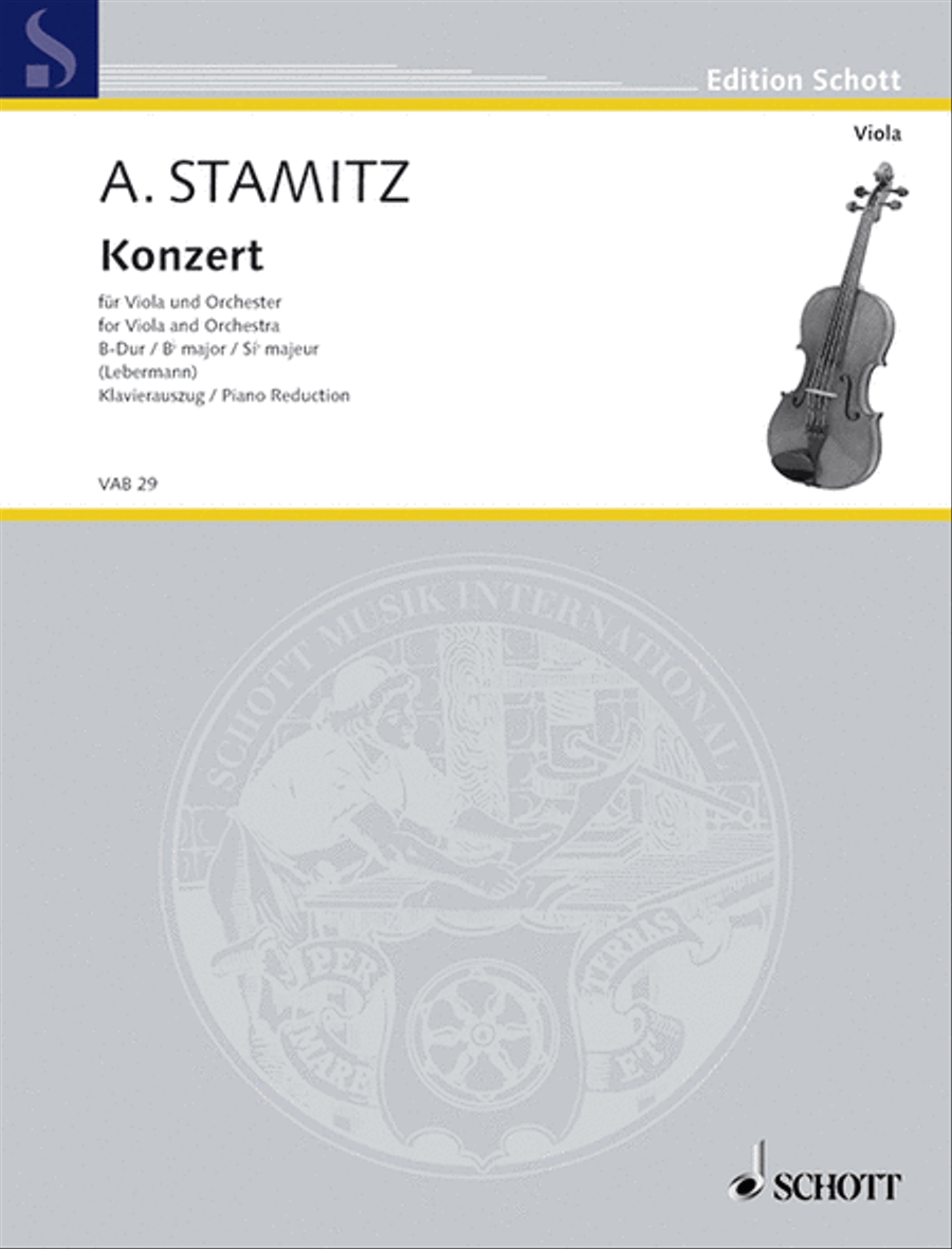 Viola Concerto Bfl Maj Reduction Piano scores gallery preview page 1