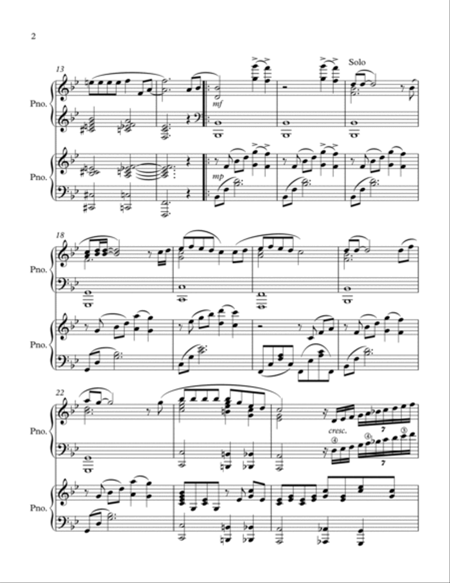 Bohemian Rhapsody 2 Pianos, 4-Hands scores gallery preview page 3