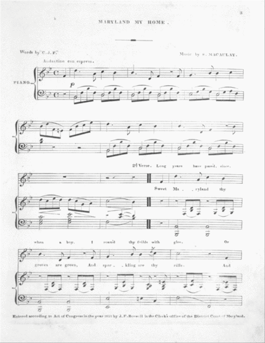 Maryland My Home Voice scores gallery preview page 2