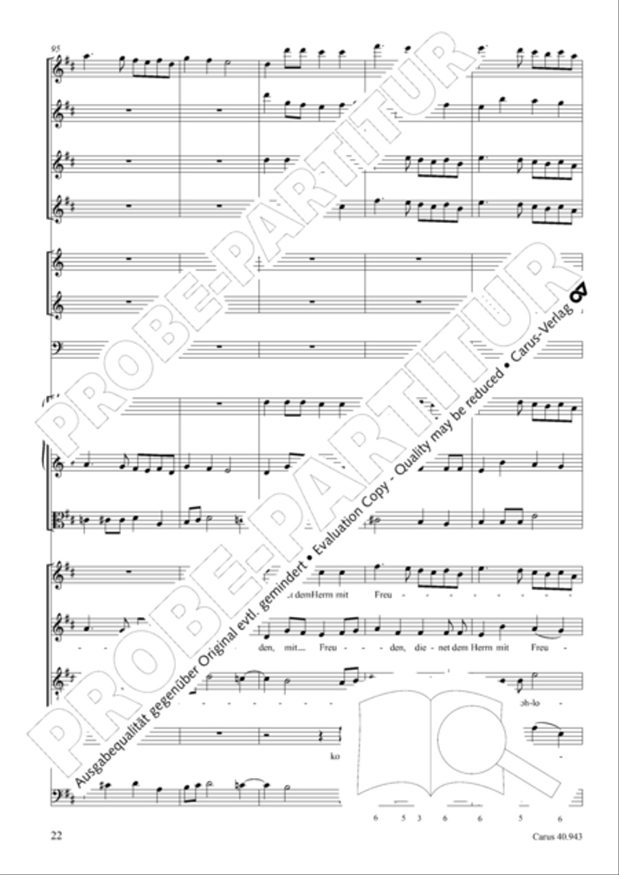 Shout to the Lord, all the earth (Jauchzet dem Herrn, alle Welt) 4-Part scores gallery preview page 29