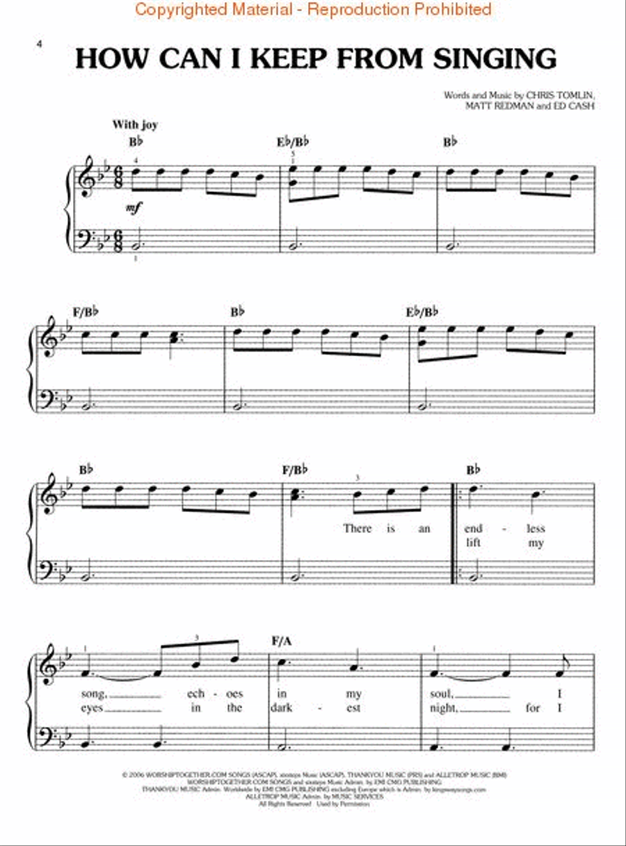 Chris Tomlin - See the Morning Easy Piano scores gallery preview page 2