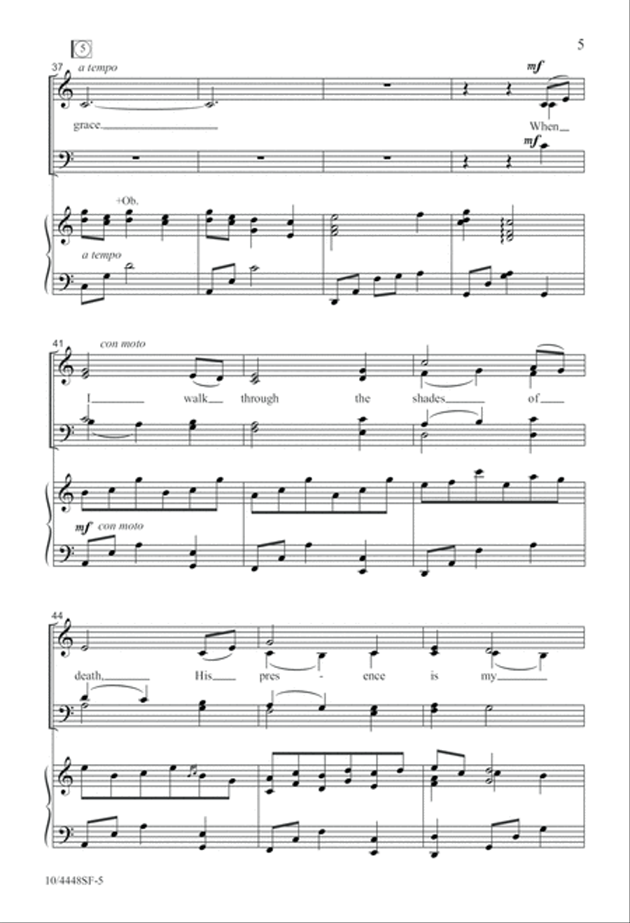 My Shepherd Will Supply My Need 4-Part scores gallery preview page 5
