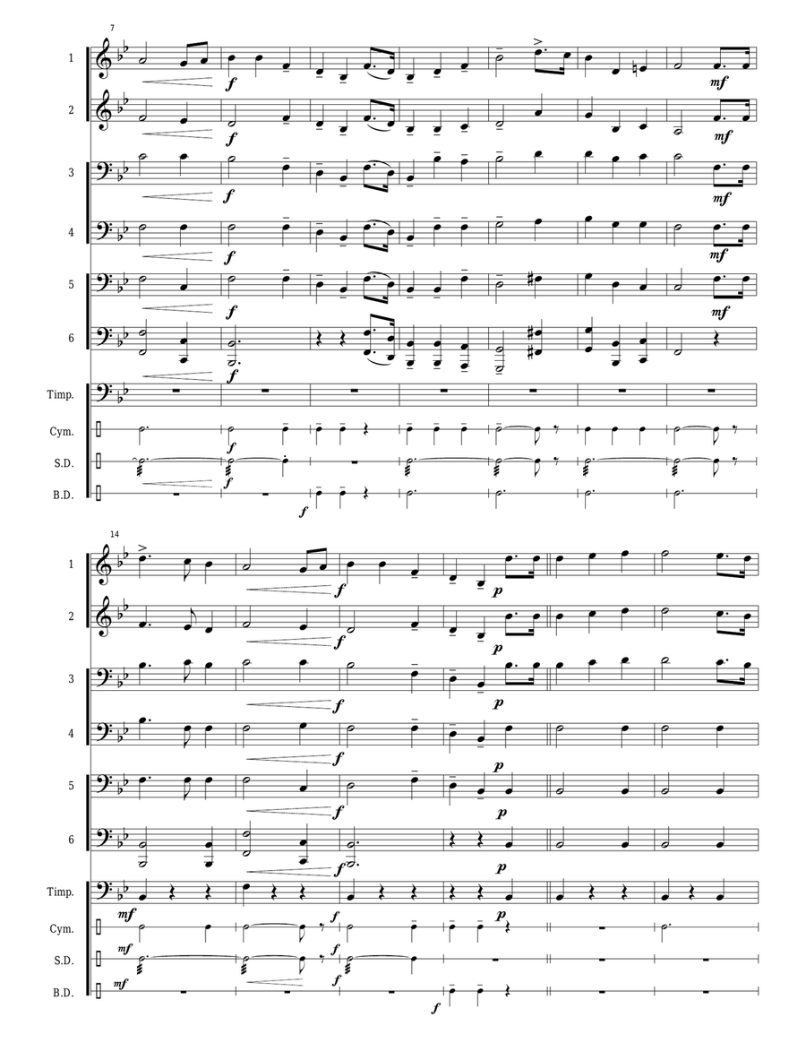 USA National Anthem: The Star-Spangled Banner Large Ensemble scores gallery preview page 5
