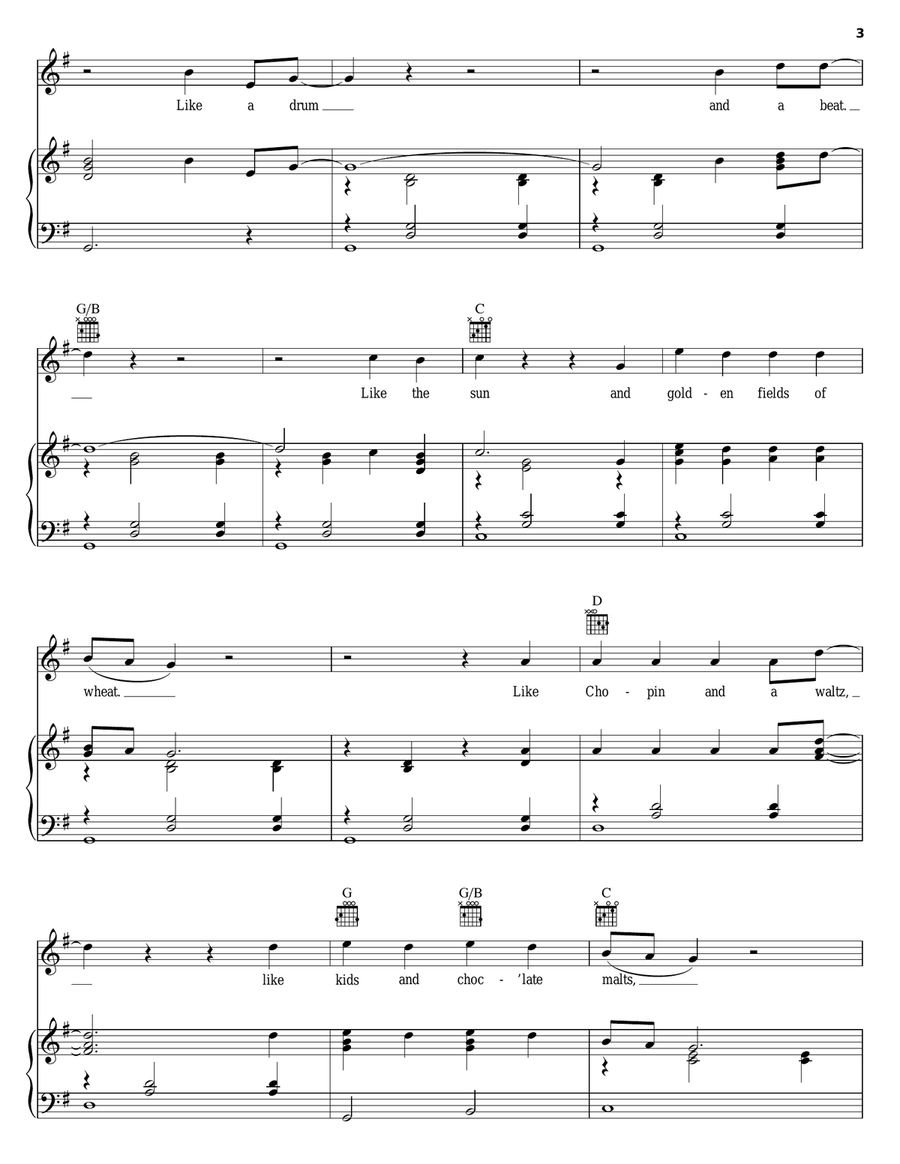 We're In Harmony Piano, Vocal, Guitar scores gallery preview page 3