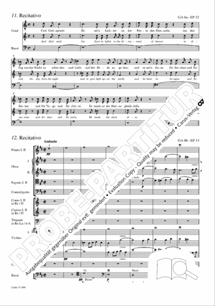 The Creation (Die Schopfung) 4-Part scores gallery preview page 109