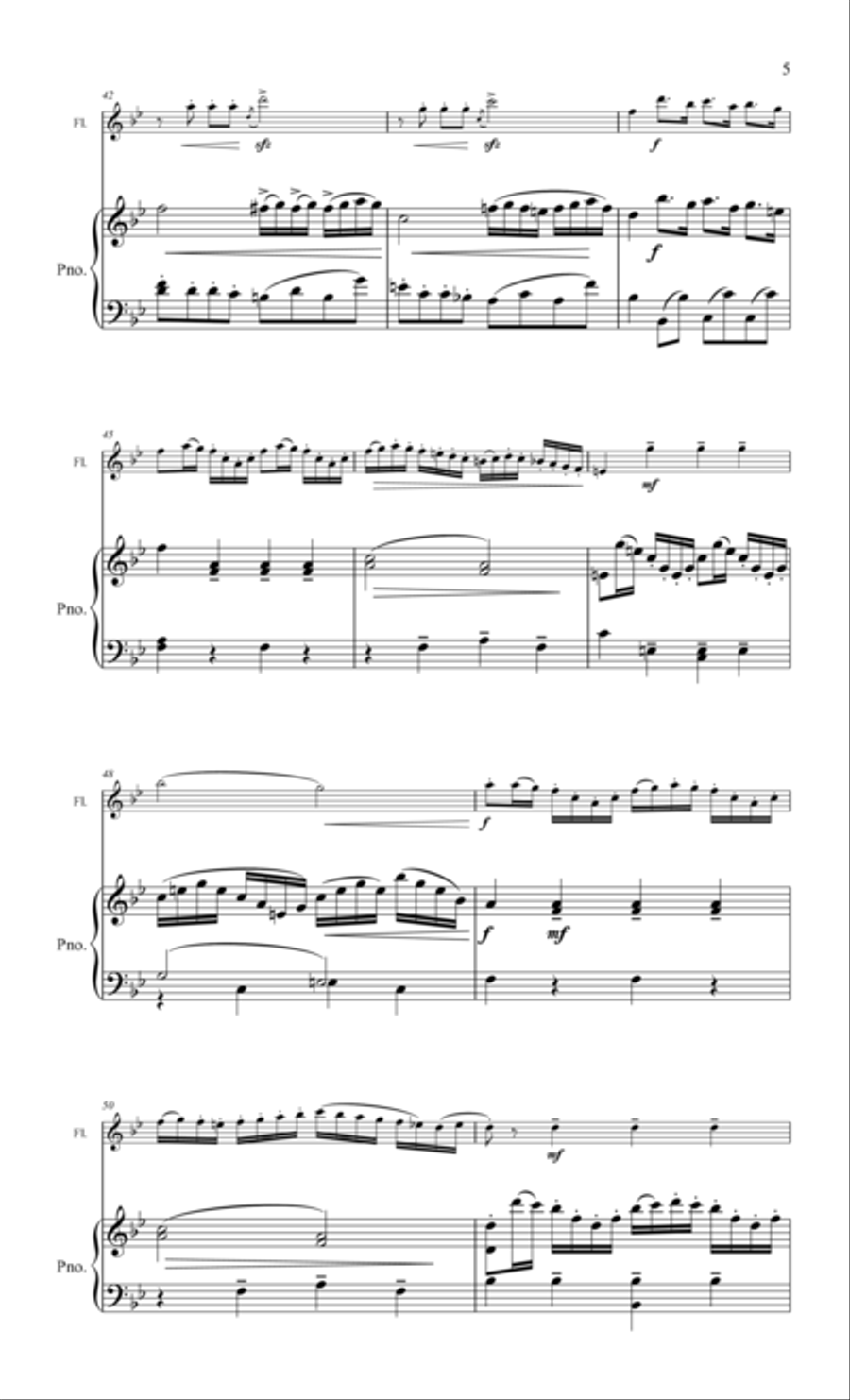 Beethoven Sonata for flute & piano Beethoven Sonata for flute & piano Flute Solo scores gallery preview page 5