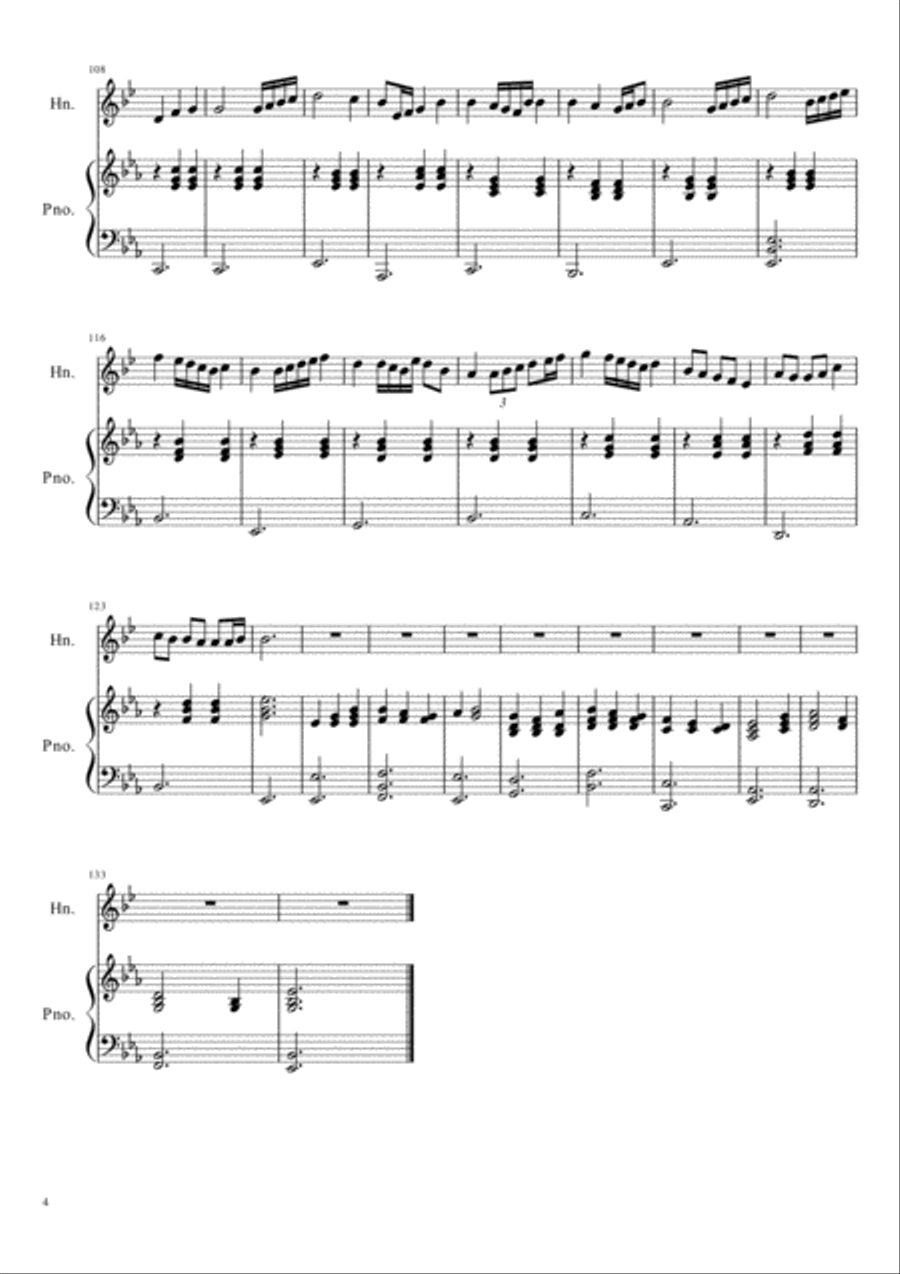 Waltz in Eb for Horn Horn scores gallery preview page 4
