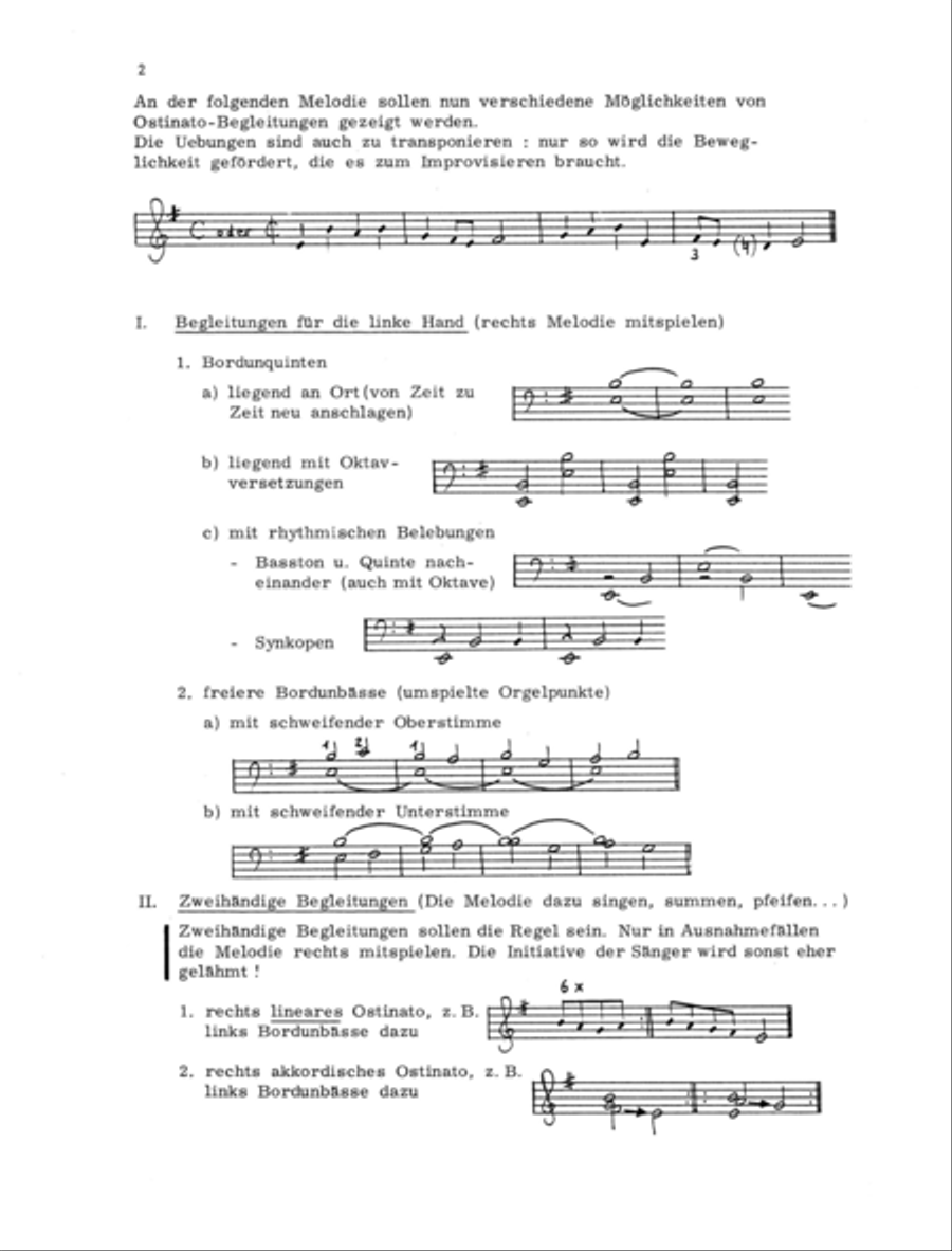 Improvisierte Liedbegleitung am Klavier Piano Solo scores gallery preview page 2