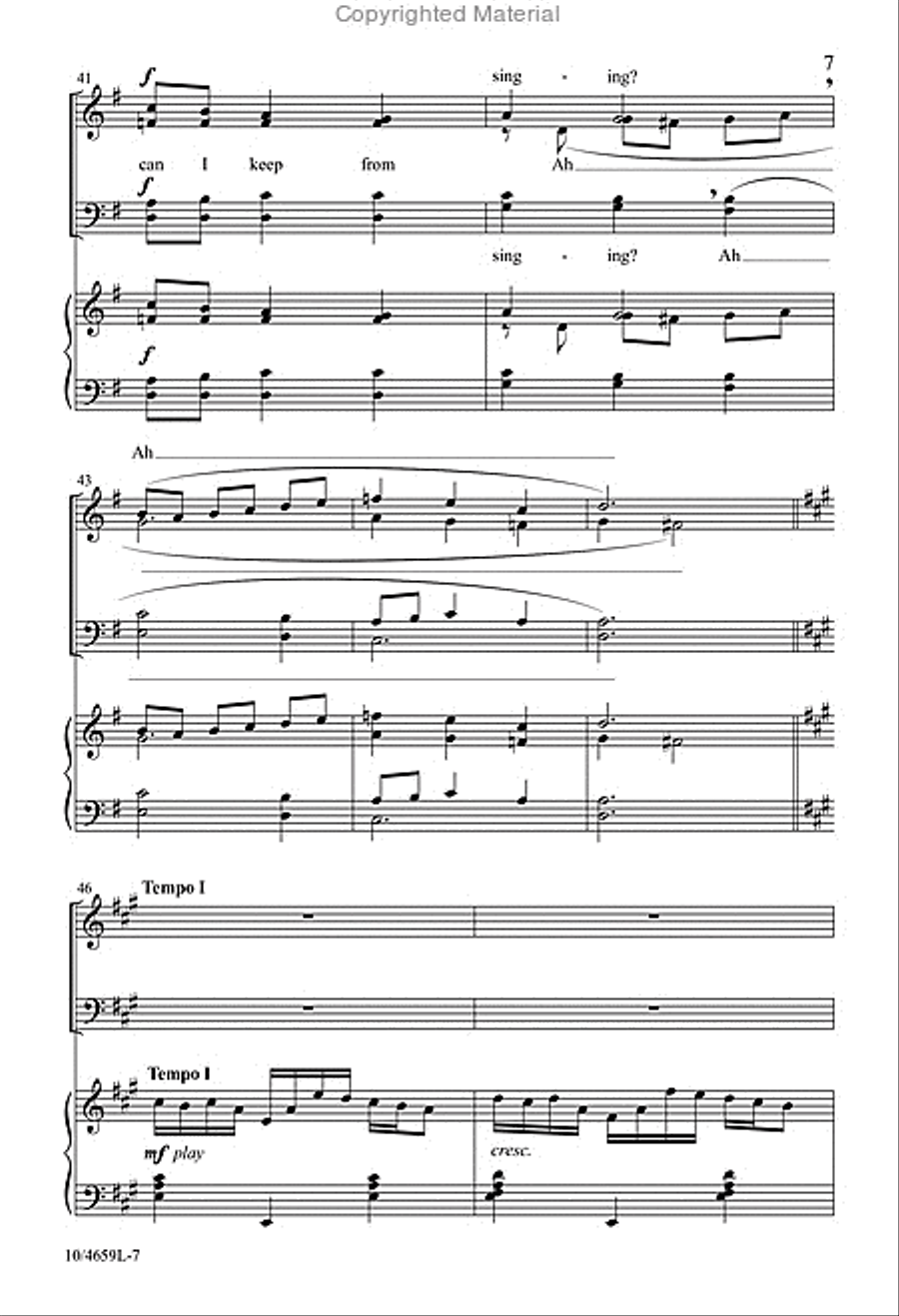 How Can I Keep from Singing? 4-Part scores gallery preview page 6
