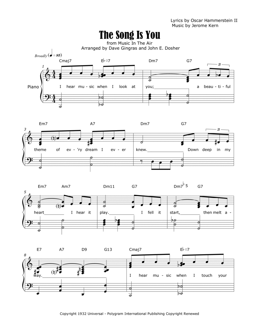 The Song Is You Voice scores gallery preview page 1