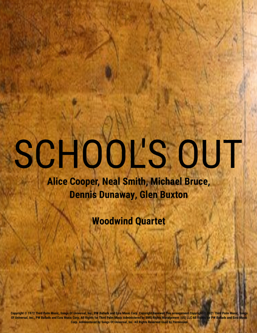 School's Out School's Out Woodwind Quartet scores gallery preview page 1