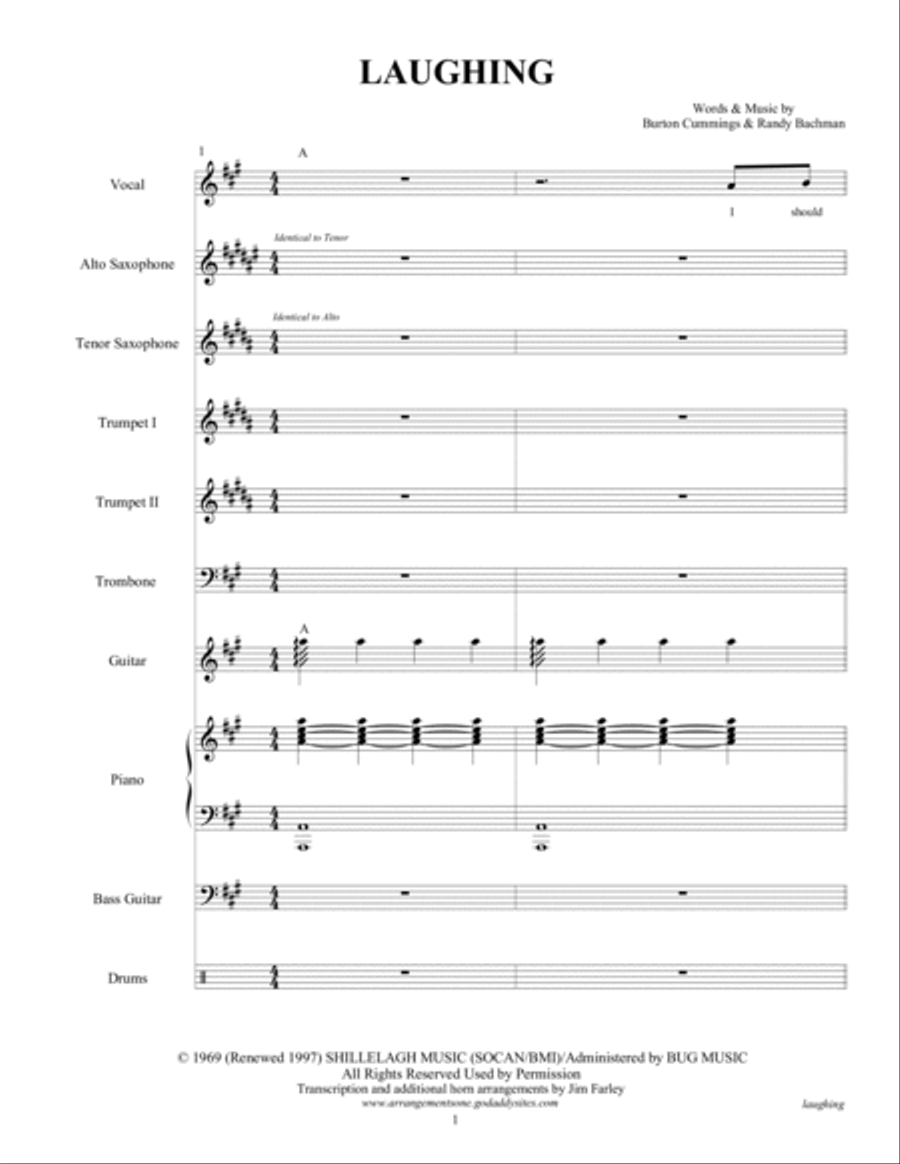 Laughing Tenor Saxophone scores gallery preview page 3