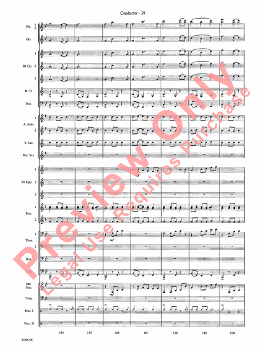 The Spirit of Orpheus (A Sinfonian Celebration) Concert Band scores gallery preview page 42