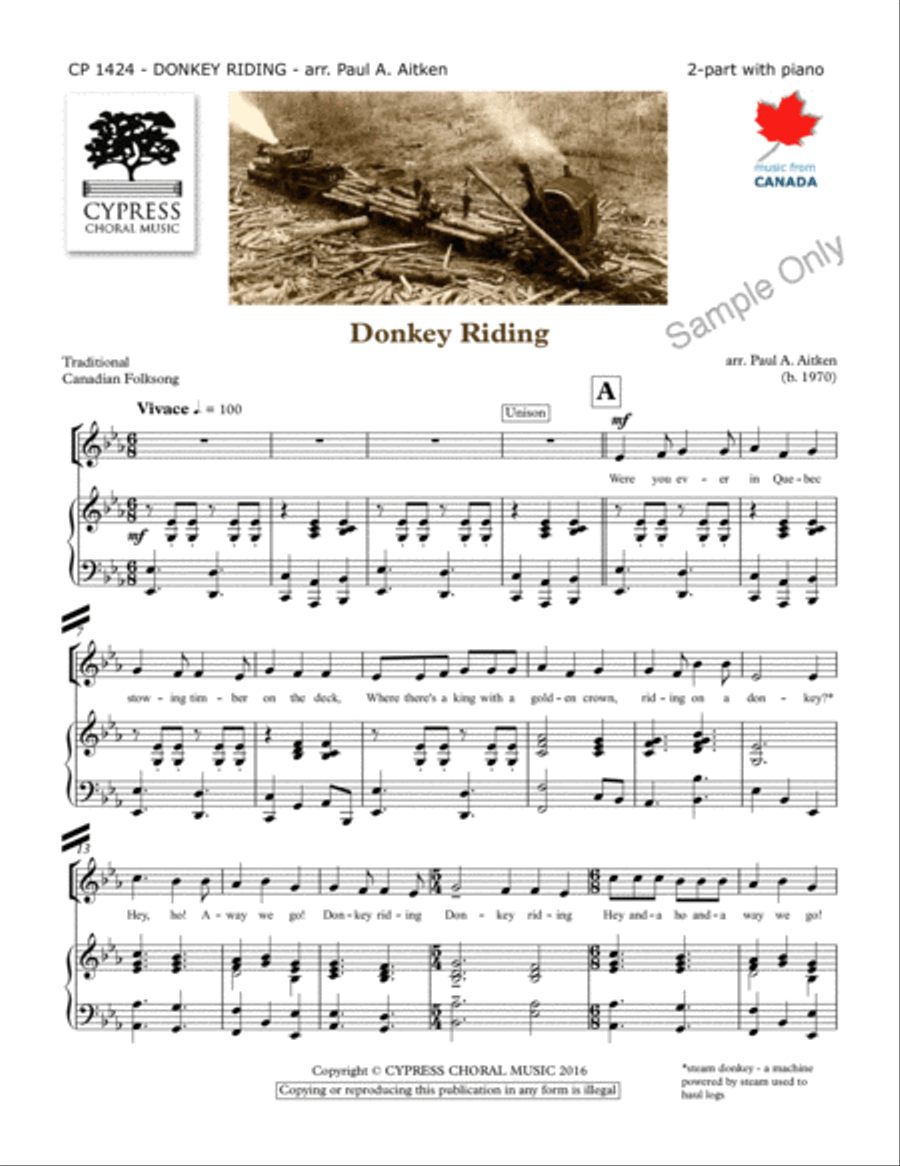 Donkey Riding Donkey Riding SSA scores gallery preview page 2