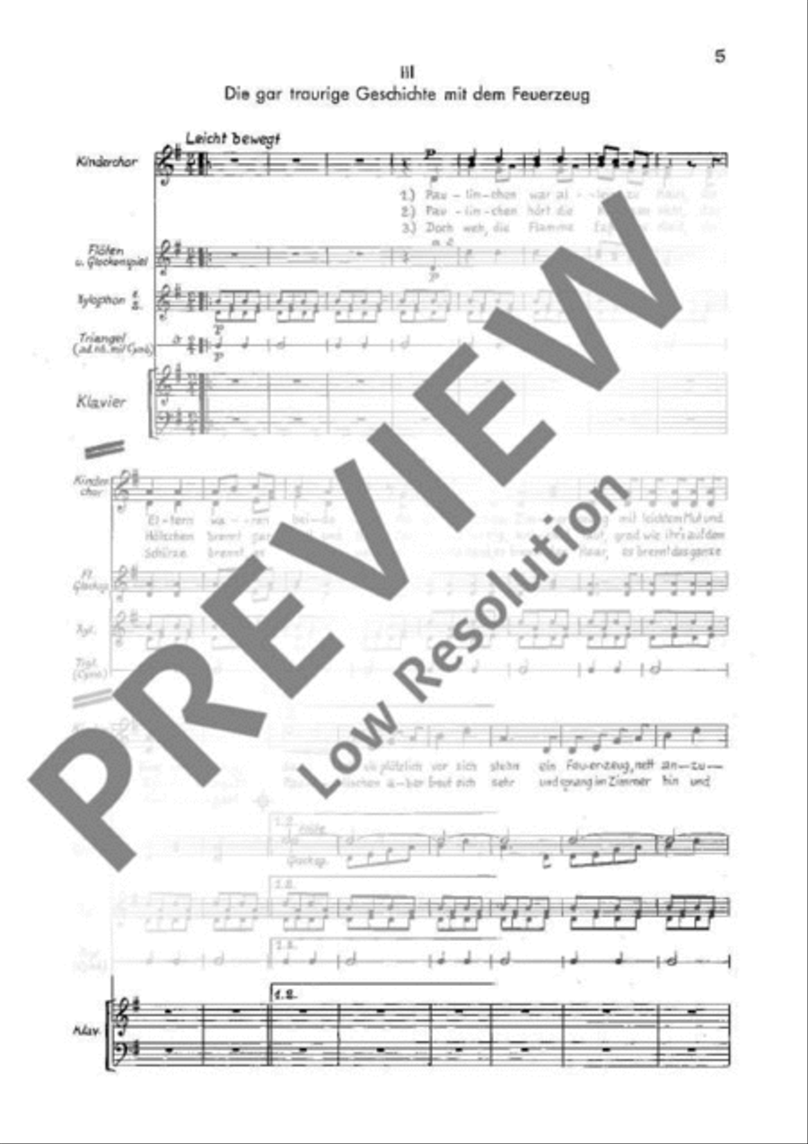 Der Struwwelpeter Children's Choir scores gallery preview page 10