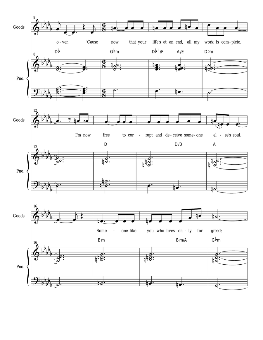 The World On A String (Vocal solo) Piano, Vocal scores gallery preview page 2