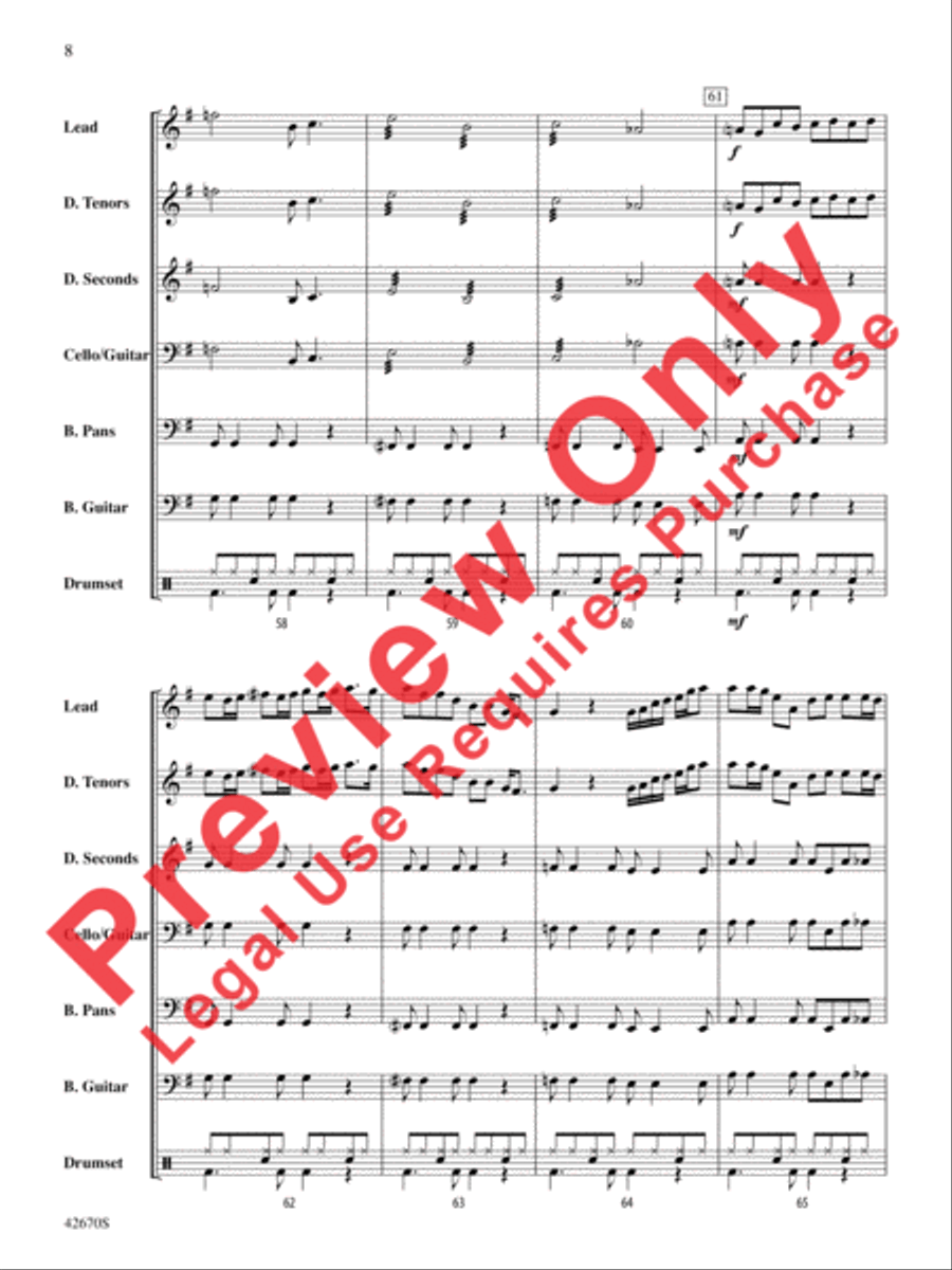 25 or 6 to 4 Steel Drum Band scores gallery preview page 9