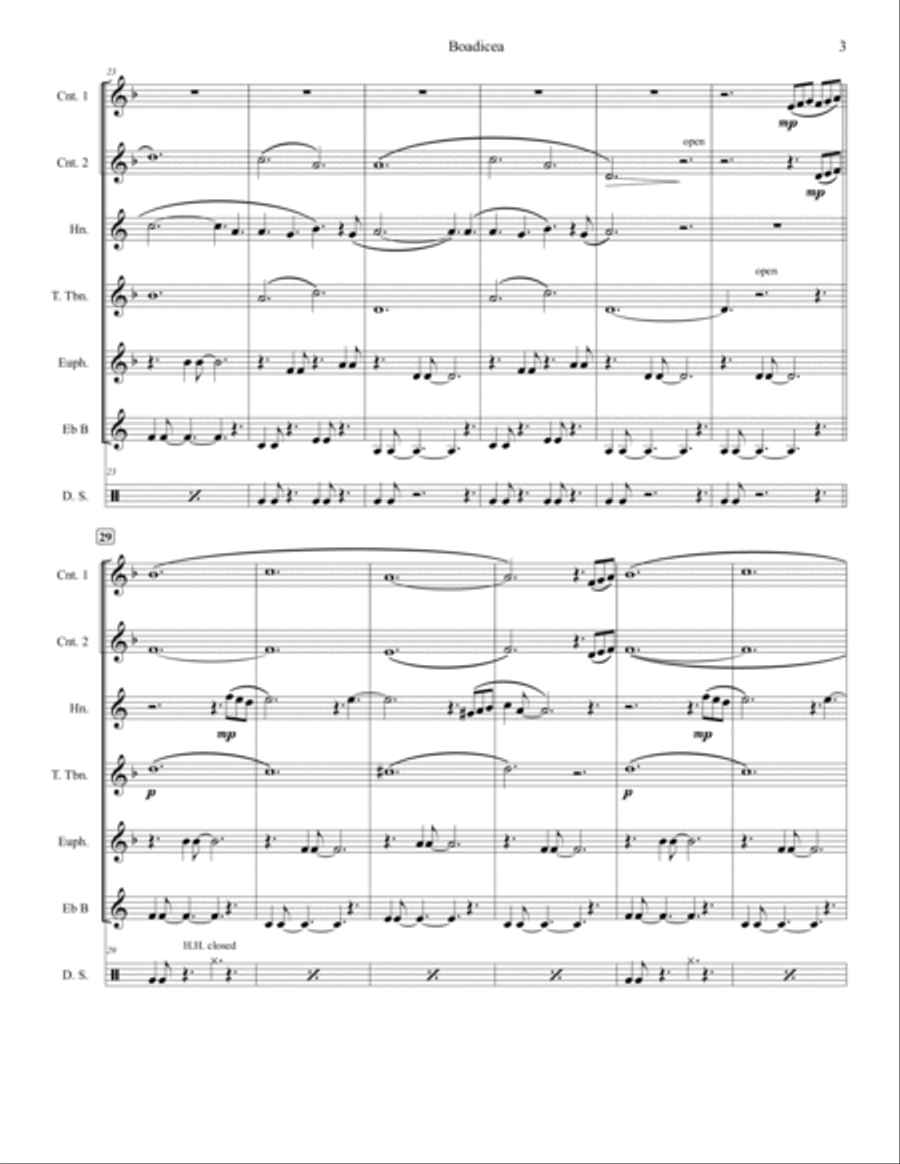 Story Of Boadicea Brass Ensemble scores gallery preview page 5